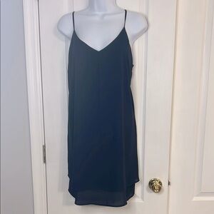 Navy blue Spaghetti Strap Dress A line dress